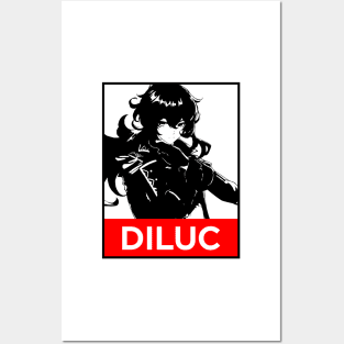 Diluc Genshin Impact Posters and Art